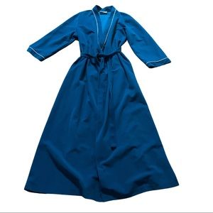 Vintage Vanity Fair Heavy House Robe--Blue with Tie Womens Size Large